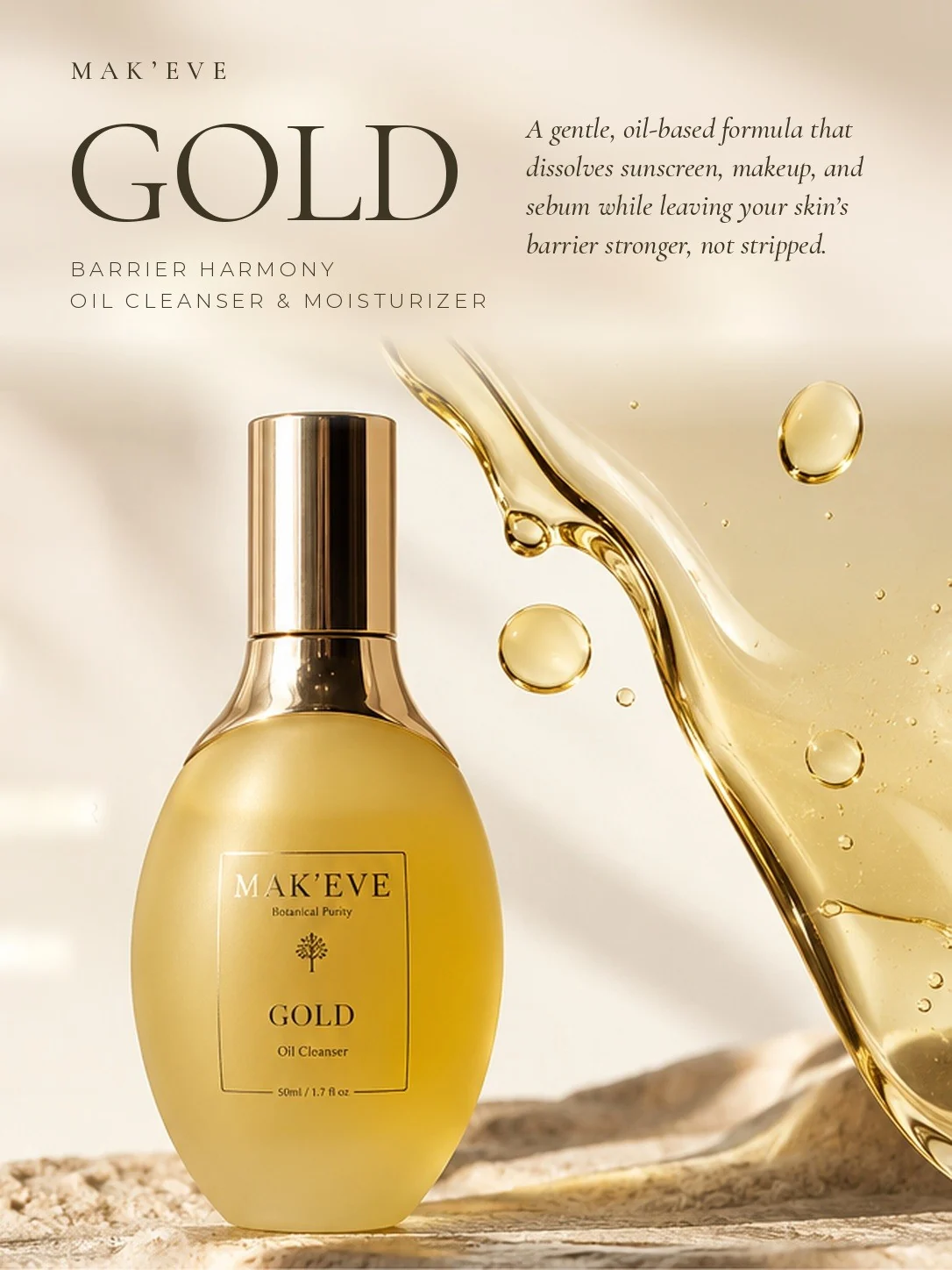 GOLD oil cleanser with a splash of golden oil