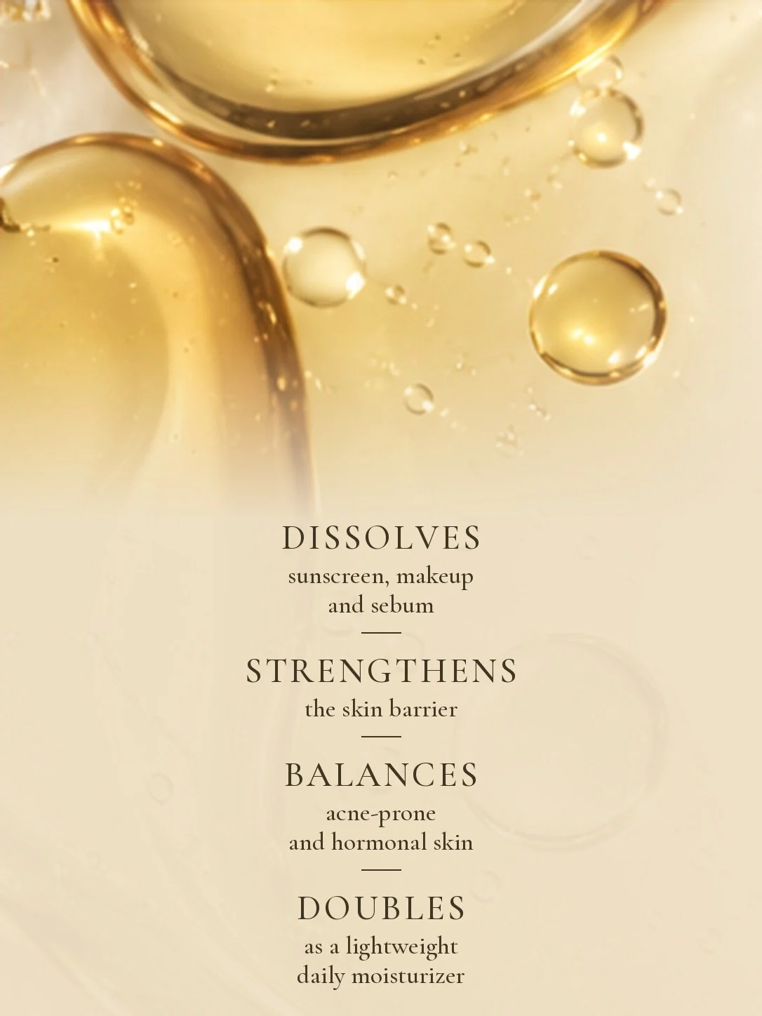 GOLD dissolves, strengthens, balances and doubles as a daily moisturizer