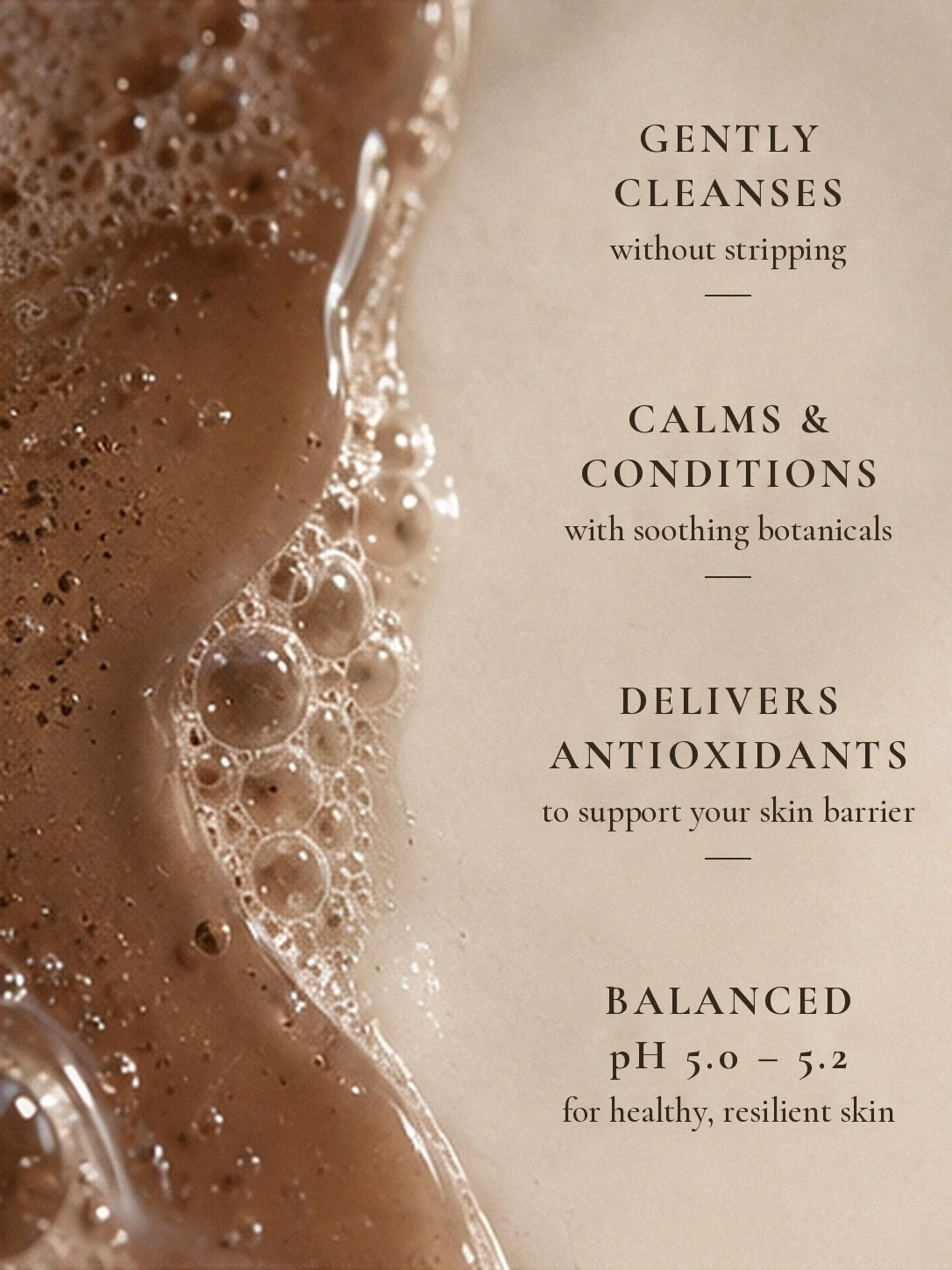 STONE gently cleanses, calms, delivers antioxidants and balances pH